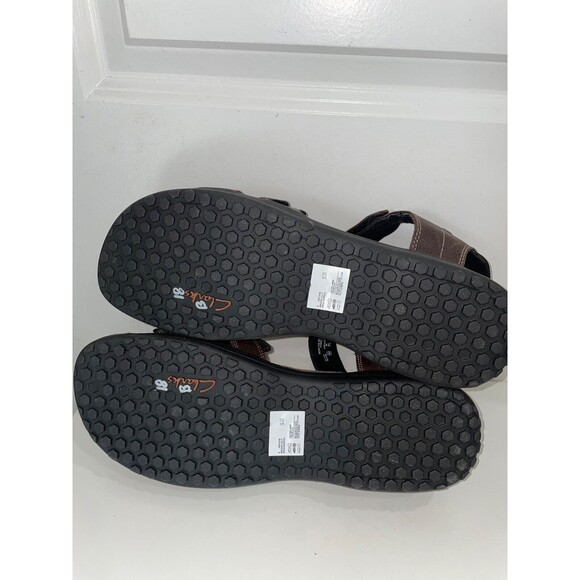 Clarks Men's Keating Sandals size 14 NWT Brown Genuine Leather - Picture 9 of 10
